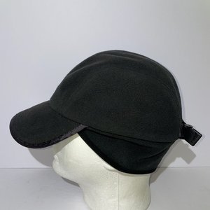 REI Black Vintage Fleece Trapper Hat Size S/M Made in USA