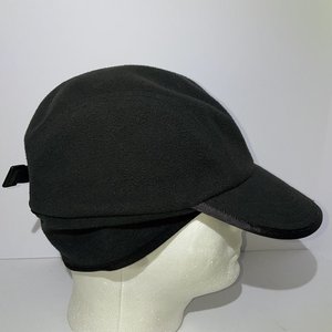 REI Black Vintage Fleece Trapper Hat Size S/M Made in USA