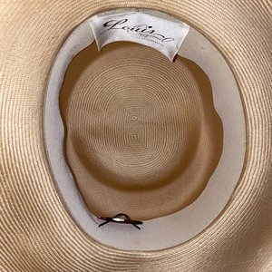 Louis Original California Women's Straw Huge Bow Vintage Sun Hat Size 6 5/8