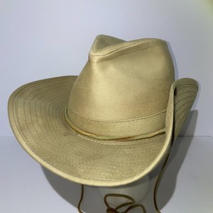 Dorfman Pacific Khaki Vintage Outback Hat Size S Made in USA