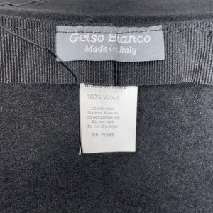 Gelso Bianco Black Wool Chain Headband Fedora Size 7 1/8 Made in Italy