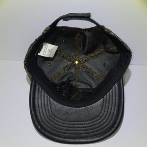 Volcom Far City Geometric Bronze Leather Baseball Cap