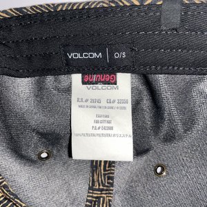 Volcom Far City Geometric Bronze Leather Baseball Cap