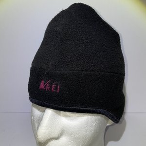 REI Outdoor Research Polartec Windbloc Black Vintage Fleece Ski Cap Size S
