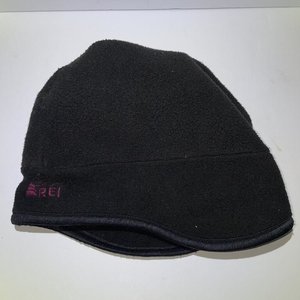 REI Outdoor Research Polartec Windbloc Black Vintage Fleece Ski Cap Size S