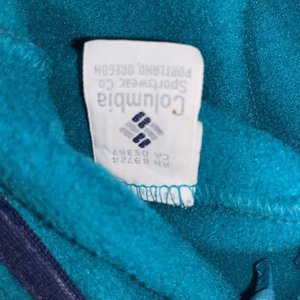 Columbia Bugaboo Fleece Interchange Waterproof Teal Vintage 5 Panel Hat Size L