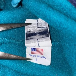 Columbia Bugaboo Fleece Interchange Waterproof Teal Vintage 5 Panel Hat Size L