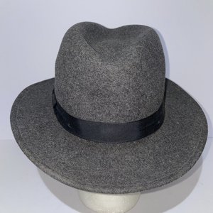 Orvis Gray Wool Lite Felt Fedora Size M Made in USA