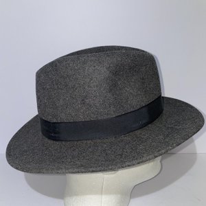 Orvis Gray Wool Lite Felt Fedora Size M Made in USA